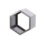 Range bûches hexagonal modulable harena en acier noir - noir - noir - - Range bûches hexagonal modulable harena en acier noir - noir - noir - -