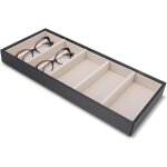 Rangement lunettes, boîte de rangement pour lunettes, boîte a lunettes, organisateur de bijoux a 5 fentes ... Rangement lunettes, boîte de rangement pour lunettes, boîte a lunettes, organisateur de bijoux a 5 fentes ...