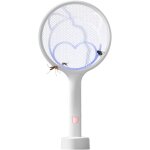 Raquette electrique insectes rechargeable, raquette electrique guepes mouche et moustique avec cble ...