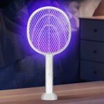 Raquette moustique electrique rechargeable, raquette electrique insectes avec cble chargement usb contre ...