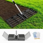 R�teau niveleur de pelouse 76 x 25 cm, manche r�glable 85 - 195 cm, t�te en fer pliable, pour sable, ...