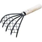 Râteau à palourdes avec filet, manche en bois à 5 griffes, outil de creusement de coquillages, accessoires ... Râteau à palourdes avec filet, manche en bois à 5 griffes, outil de creusement de coquillages, accessoires ...
