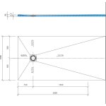 Receveur  carreler 200 x 100 cm bonde excentre wedi fundo primo