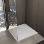 Receveur de douche 90x90x2. 6 cm en smc finition ardoise - blanc mat - rock 2 white