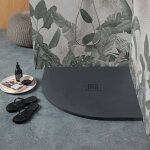 Receveur de douche angulaire 80x80 en resine gris anthracite muse