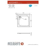 Receveur de douche carr� effet pierre mooneo - l. 80 x l. 80 cm - gris anthracite