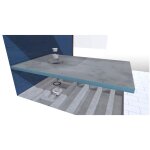 Receveur de douche à carreler 90x140 cm avec bondes à sortie horizontale - grille noire Receveur de douche à carreler 90x140 cm avec bondes à sortie horizontale - grille noire
