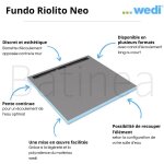 Receveur de douche � carreler - en r�novation - wedi fundo riolito 120x90 wedi