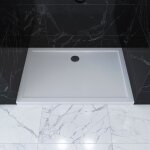 Receveur de douche a poser extra - plat en acrylique blanc rectangle - 100x80cm - bac de douche Receveur de douche a poser extra - plat en acrylique blanc rectangle - 100x80cm - bac de douche
