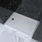Receveur de douche a poser extra - plat en acrylique blanc rectangle - 120x80 whiteness 120