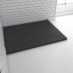 Receveur � poser en mat�riaux composite smc - finition ardoise noire - 90x120cm - rock 2 black 90