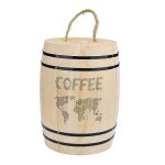Recipient en bois pour grains de cafe, bouteilles de stockage des aliments, barils de stockage de grains ...