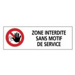 Rectangles d'interdiction rouges - 450x150 mm - zone interdite novap