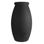 Récupérateur à eau jarre 500 litres anthracite et raccord chéneau inclus Récupérateur à eau jarre 500 litres anthracite et raccord chéneau inclus