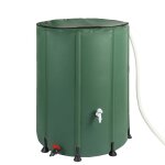 Récupérateur d'eau de pluie - cuve réservoir en pvc pliable - double robinet 750 litres vert Récupérateur d'eau de pluie - cuve réservoir en pvc pliable - double robinet 750 litres vert