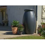 R�cup�rateur d'eau de pluie jarre toscane 1000 l anthracite avec couvercle et robinet - bellijardin