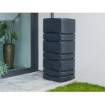 Rcuprateur d'eau de pluie mural anthracite avec robinet 650 l - nature