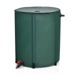 Rcuprateur d'eau de pluie pliable 200l costway - cadre en pvc et tissu en maille - filtre de robinet ...