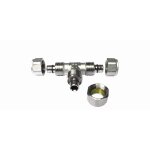 T� r�duit � compression pour tube multicouche - diam 20 - 16 - 16 mm boutte