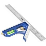 Regle d'angle de combinaison workpro, equerre a combinaison 300mm en acier inoxydable, equerre combinee ...