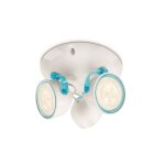 Rglette 3 spots led phillips dyna bleu