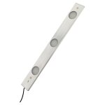 R�glette plate led 3x 6, 2w - interrupteur et capteur de mouvement - 50cm - inox brosse
