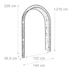 Relaxdays arche a rosiers dcoration feuillage support de plantes grimpantes jardin dco