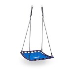 Relaxdays balan�oire nid d'oiseau carr� pour le jardin a suspendre poids max 113 kg, bleu