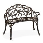 Relaxdays banc de jardin de roses m�tallique pour balcon 2 banc pour repos terrasse