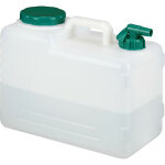 Relaxdays bidon d'eau avec robinet, 15 litres, plastique sans bpa, couvercle, poign�e, r�servoir, blanc ...