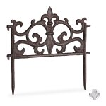 Relaxdays bordure de jardin en fonte de fer clture en mtal piquet plate - bande antiquits