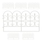 Relaxdays bordure de jardin plastique clture gazon 30 cm, 6 elments, 4 m, parterre