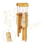 Relaxdays carillon a vent bambou moulin a vent son décoration jardin bois feng shui mobile Relaxdays carillon a vent bambou moulin a vent son décoration jardin bois feng shui mobile