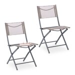 Relaxdays chaise de jardin jeu de 2 chaise pliable de camping balcon fauteuil de jardin