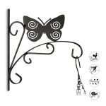 Relaxdays crochet mural pour plantes suspensions pot de fleurs papillon escargot feuille
