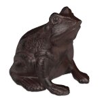 Relaxdays figurine de jardin grenouille sculpture de d�coration grenouille antique marron