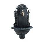 Relaxdays fontaine de jardin antique murale design nostalgique antiquits aluminium jardin