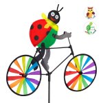 Relaxdays moulin a vent animal carillon a vent a planter v�lo jouet enfant jardin balcon