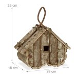 Relaxdays nid oiseau; petite maison d?oiseaux; maisonnette déco; déco maison nids en boi Relaxdays nid oiseau; petite maison d?oiseaux; maisonnette déco; déco maison nids en boi