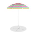 Relaxdays parasol de plage ray�, 2 m, parasol de jardin, protection solaire, extensible