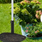 Relaxdays pied de parasol porte parasol support parasol socle demi - rond terrasse jardin Relaxdays pied de parasol porte parasol support parasol socle demi - rond terrasse jardin