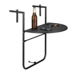 Relaxdays table balcon suspendue bastian table pliante balcon table extrieur rglable
