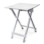 Relaxdays table pliante aluminium table d'appoint jardin camping pliable h x l x p 61 x 49, 5 x 47, 5 ...