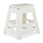 Relaxdays tabouret pliable xl, si�ge, camping, tabouret salle de bain, jusqu'� 120 kg