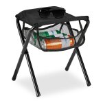 Relaxdays tabouret pliant camping tabouret de jardin si�ge de camping chaise pliable noir