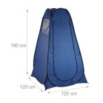 Relaxdays tente de douche camping, tente wc, cabine de douche cabine d?essayage bleu