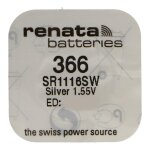 Renata pile bouton silver oxyde 366 / sr1116 sw 0% mercure