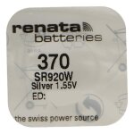 Renata pile bouton silver oxyde 370 / sr920w 0% mercure