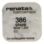 Renata pile bouton silver oxyde 386 / sr43w 0% mercure