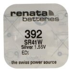 Renata pile bouton silver oxyde 392 / sr41w 0% mercure